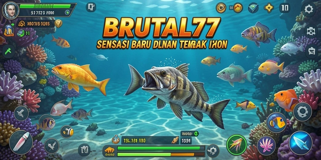 Tangkapan gambar menampilkan gameplay yang seru di BRUTAL77.