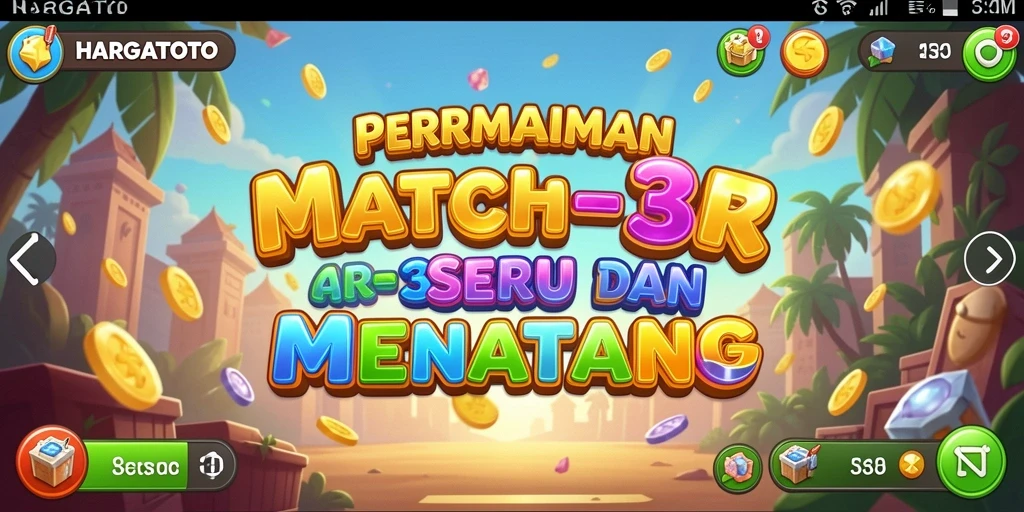 Tangkapan layar menunjukkan gameplay HARGATOTO yang seru dan penuh warna.