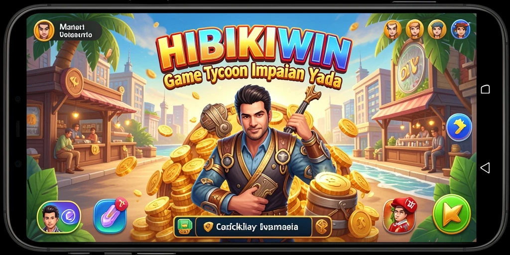 Screenshot gameplay HIBIKIWIN menampilkan aksi manajerial yang seru.