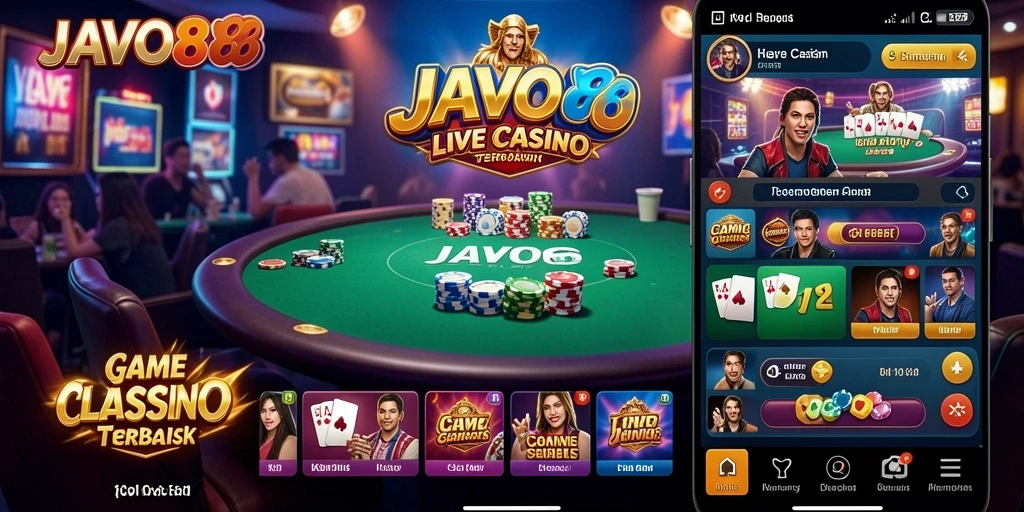 Screenshot gameplay JAVO88 yang menampilkan suasana Live Casino yang mendebarkan.
