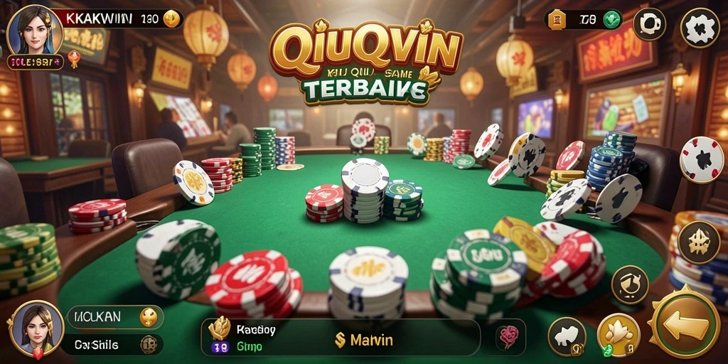 Screenshot utama KAKWIN menampilkan gameplay seru QiuQiu.
