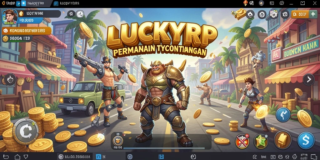 Tampilan gameplay menarik dari LUCKYRP dengan berbagai pilihan strategi Tycoon.