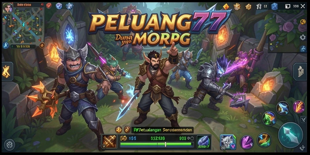 Gameplay PELUANG77 menampilkan pertarungan seru dan interaksi sosial di dunia MMORPG.