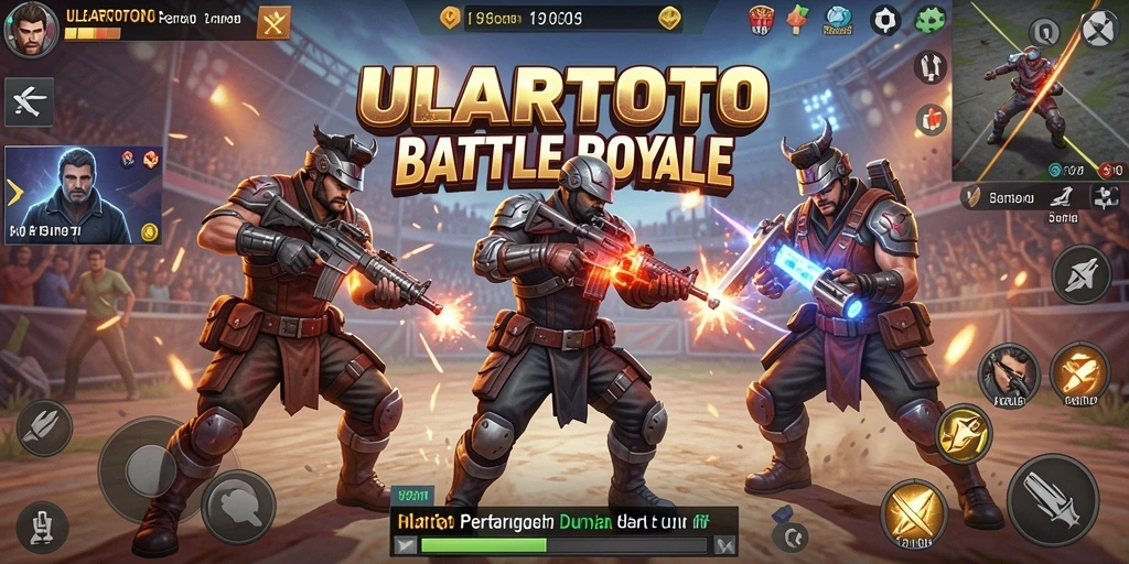 Tampilan gameplay ULARTOTO yang mendebarkan dalam pertempuran Battle Royale.