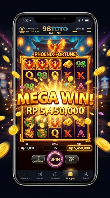 Screenshot aplikasi yang menunjukkan pengalaman pengguna di 98toto.